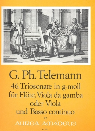 Triosonate g-Moll Nr.46 fr Flte, Viola da gamba (Viola) und Bc Partitur und Stimmen (Bc ausgesetzt)