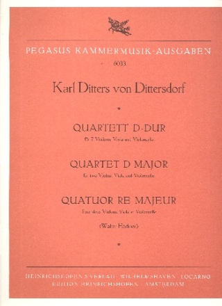 Streichquartett D-Dur Nr.1  Stimmen