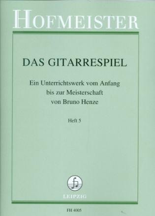 Das Gitarrespiel Band 5 Tonleiterstudien