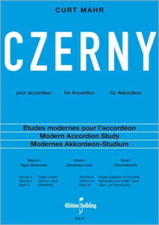 Czerny Band 1 für Akkordeon modernes Akkordeon-Studium