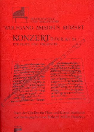 Konzert D-Dur KV314 fr 4 FLten und Klavier Partitur+Stimmen