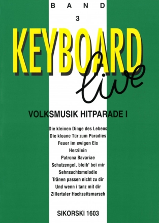 KEYBOARD LIVE BAND 3 VOLKSMUSIK HITPARADE I FUER KEYBOARD