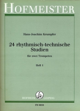 24 rhythmisch technische Studien Band 1 fr 2 Trompeten