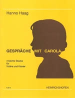 Gesprche mit Carola 4 leichte Stcke fr Violine und Klavier