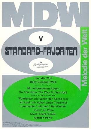 Standard-Favoriten Band V: fr Gesang und Klavier