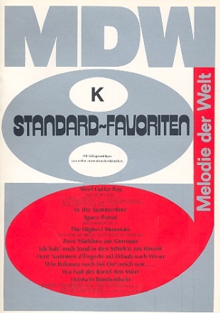 Standard-Favoriten Band K: fr Gesang und Klavier