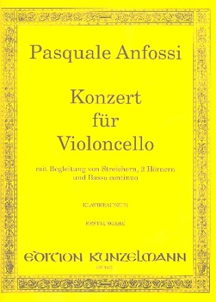 Konzert fr Violoncello und Streicher Klavierauszug