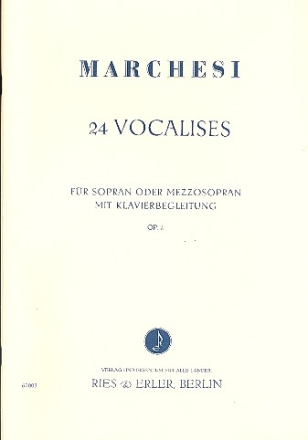 24 Vocalises op.2 fr Sopran (Mezzosopran) und Klavier Klavier