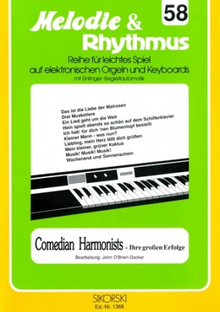 Comedian Harmonists: Ihre grossen Erfolge fr E-Orgel / Keyboard