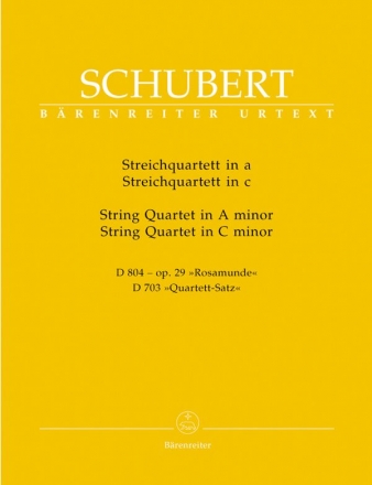 Streichquartett a-Moll und Streichquartett c-Moll  Stimmen