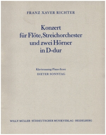 Konzert D-Dur fr Flte und Kammerorchester fr Flte und Klavier