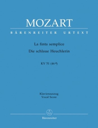 La finta semplice KV51  Klavierauszug (it/dt)