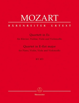 Quartett Es-dur KV493  fr Klavier und Streichtrio Stimmen