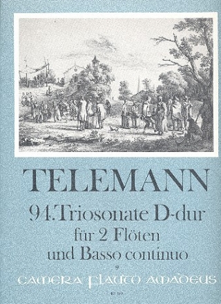 Triosonate D-Dur Nr.94 fr 2 Flten und Bc Tafelmusik 3