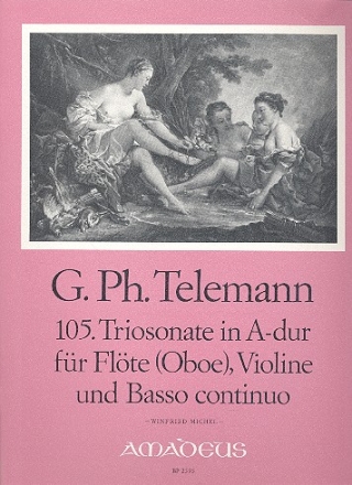 Triosonate A-Dur Nr.105 fr Flte (Violine, Oboe), Violine und Bc