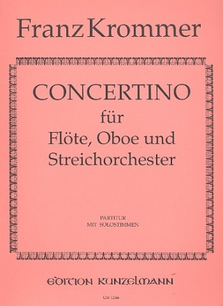 Concertino fr Flte, Oboe und Orchester Partitur und Solostimmen