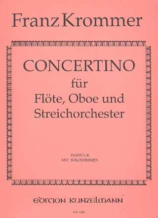 Concertino fr Flte, Oboe und Orchester Partitur und Solostimmen