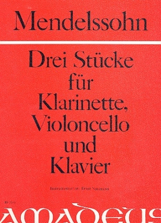 3 Stcke fr Klarinette, Violoncello und Klavier