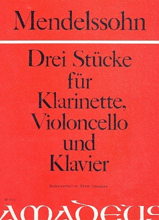 3 Stcke fr Klarinette, Violoncello und Klavier