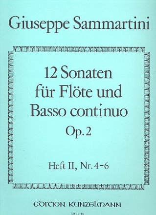 12 Sonaten op.2 Band 2 (Nr.4-6) fr Flte und Bc