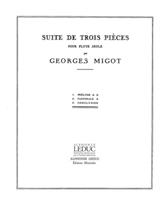 SUITE DE TROIS PIECES POUR FLUTE SEULE                             W