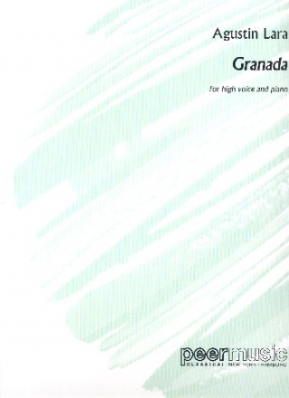 Granada for high voice and piano (sp/eng)