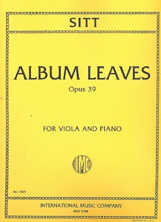 Album Leaves op.39 for viola and piano