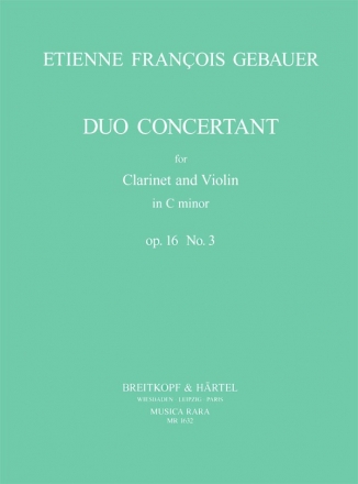 Duo concertant op.16,3 fr Klarinette und Violine Spielpartitur