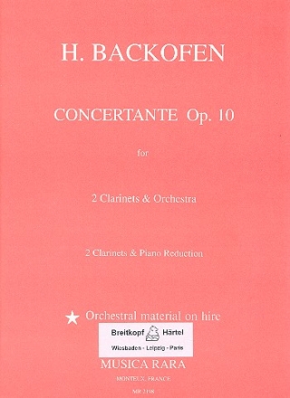 Concertante op.10 for 2 clarinets and piano