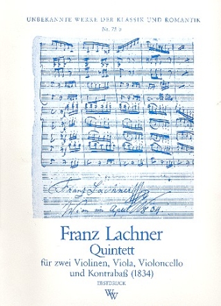 Quintett op.121 fr 2 Violinen Viola, Violoncello und Kontraba Stimmen