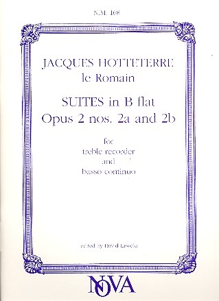 Suites B flat major op.2 nos. 2a and 2b for treble recorder and bc