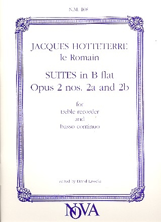 Suites B flat major op.2 nos. 2a and 2b for treble recorder and bc