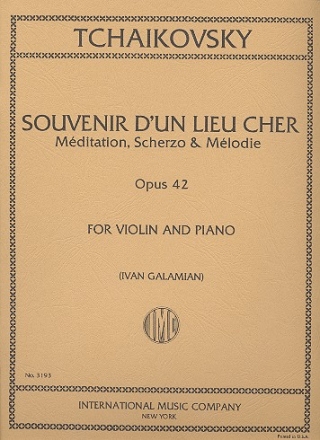 Souvenir d'un lieu cher op.42 for violin and piano