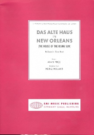 Das alte Haus in New Orleans: Einzelausgabe Gesang und Klavier