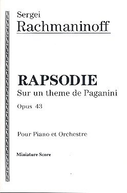 Rapsodie op.43 sur un thme de Paganini pour piano et orchestre miniature score