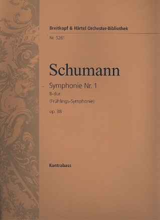 Sinfonie B-Dur Nr.1 op.38 fr Orchester Kontrabass
