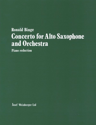 Concerto for alto saxophone and orchestra for alto saxophone and piano