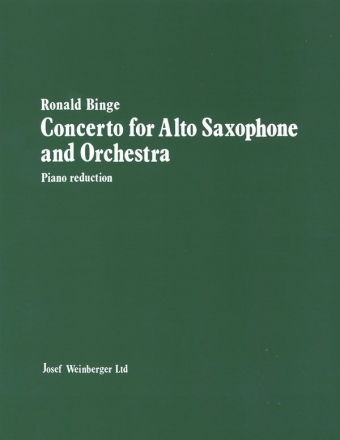 Concerto  for alto saxophone and orchestra piano reduction