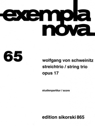 STREICHTRIO OP.17 STUDIENPARTITUR