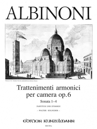 Trattenimenti armonici per camera op.6 Nr.1-4 fr Violine, Violoncello und Cembalo Partitur und Stimmen