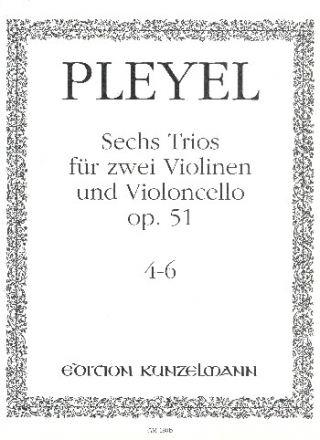 6 Trios op.51 Band 2 (Nr.4-6) fr 2 Violinen und Violoncello Stimmen