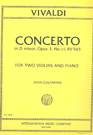 Concerto d minor F.IV:2 op.3,11 for 2 violins and piano