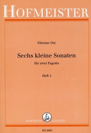 6 kleine Sonaten Band 1 (Nr.1-3) fr 2 Fagotte