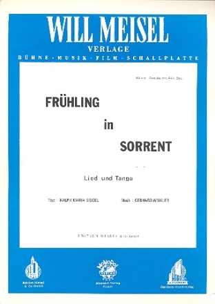 Frühling in Sorrent: Einzelausgabe Gesang und Klavier
