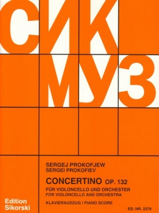 Concertino op.132 fr Violoncello und Orchester Klavierauszug