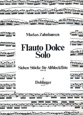 Flauto dolce solo  fr Altblockflte solo