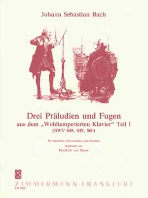3 Prludien und Fugen aus dem Wohltemperierten Klavier fr Flte und Klavier