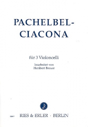 Ciacona fr 3 Violoncelli Partitur und Stimmen