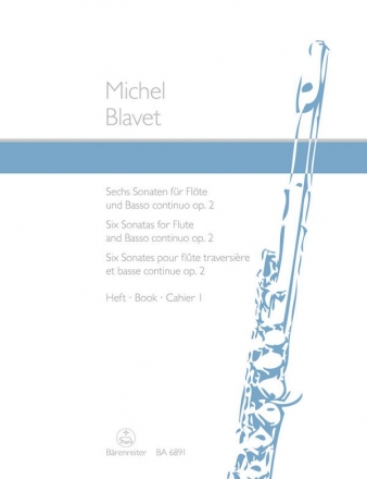 6 Sonaten Op.2 Band 1 (Nr.1-3) fuer Floete und Klavier