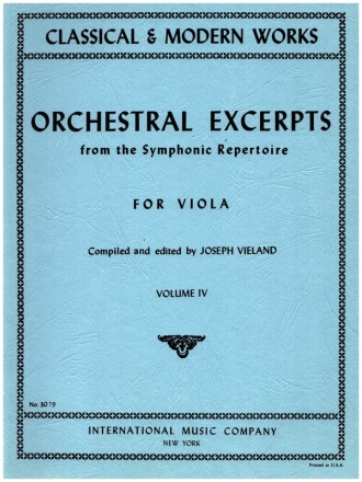 Orchestral excerpts vol.4 for viola